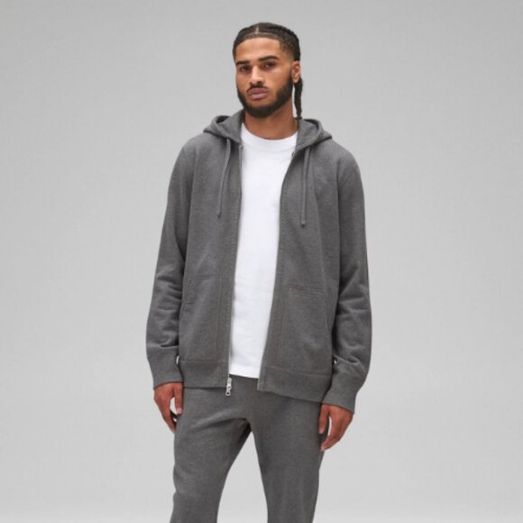 Reigning Champion Midweight Terry Slim gray zip hoodie 37845 - Picture 1 of 10